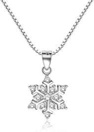 Collier Flocon en Argent avec Pendentif en Cristal - Élégance et Brillance