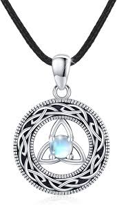 Pendentif Celtique en Argent avec Pierre de Lune