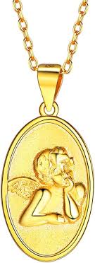 Pendentif Médaille Élisabeth Réglable en Or - Élégance pour Femme