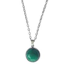 Collier Élégant en Pierres Naturelles avec Pendentif en Pierre Jade