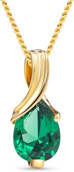 Pendentif Précieuse Naissance en Émeraude - Élégance et Signification