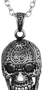 Pendentif Tête de Mort Femme en Inoxydable - Élégance et Audace