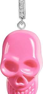 Pendentif Tête de Mort Femme en Blanc Carats - Élégance et Style