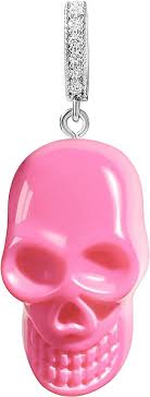 Pendentif Tête de Mort Femme en Blanc Carats - Élégance et Style