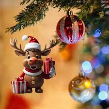 Pendentif Noël en Acrylique pour Décoration de Voiture