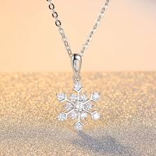 Collier Argent Flocons Pendentif - Élégance et Raffinement