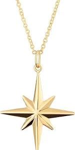 Collier Barrette Plaqué Femme avec Pendentif Étoile en Or