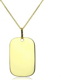 Collier Pendentif Plaque Graver Carats – Élégance et Personnalisation
