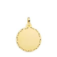 Pendentif Plaque Ronde Carats Taillé