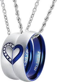 Pendentif Inoxydable Classique pour Couple - Un Cadeau Idéal pour la Saint Valentin