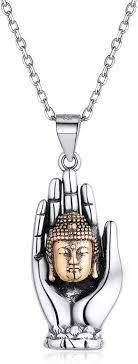 Pendentif Argent Réglable Bouddha pour Homme - Nofade Silver