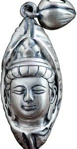 Pendentif Bouddha en Argent Sterling Vintage pour Hommes