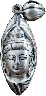 Pendentif Bouddha en Argent Sterling Vintage pour Hommes