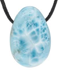 Pendentif Tombale en Larimar - Élégance et Spiritualité