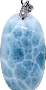 Pendentif Larimar Naturel : Élégance et Sérénité