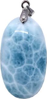 Pendentif Larimar Naturel : Élégance et Sérénité