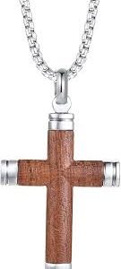 Pendentif Vnox Bicolore Inoxydable - Élégance et Foi