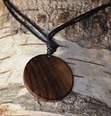 Pendentif Réglable Vegvisir Boussole en Bois pour Homme