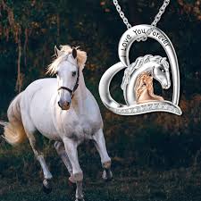 Collier Sterling Mignonne avec Pendentif Cheval en Argent