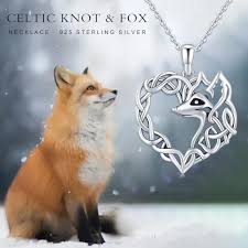 Pendentif Renard ABIGY Celtique en Argent Sterling - Un Cadeau Unique