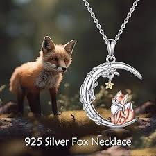 Collier Argent Sterling avec Pendentif Renard – Élégance Naturelle