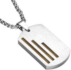 Pendentif Militaire en Acier Inoxydable pour Homme - Élégance et Robustesse