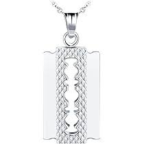 Pendentif Rasoir en Acier Inoxydable pour Homme - Élégance et Durabilité