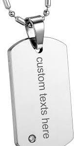 Pendentif Homme en Acier Inoxydable avec Zirconium