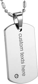 Pendentif Homme en Acier Inoxydable avec Zirconium