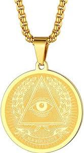 Pendentif Esotérique Illuminati - Médaillon de Protection