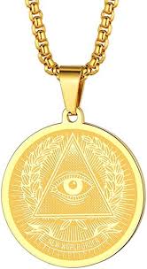 Pendentif Esotérique Illuminati - Médaillon de Protection