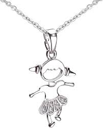 Pendentif Enfant en Argent 925 Rhodié - Élégance pour Fillette