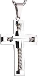 Pendentif Croix Homme en Inoxydable - YL Collier
