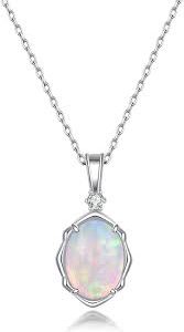 Collier Argent Sterling avec Pendentif en Opale - Élégance et Soin