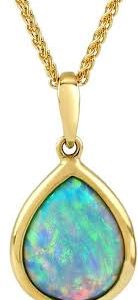 Pendentif en Opale en Forme de Larme - Élégance Naturelle