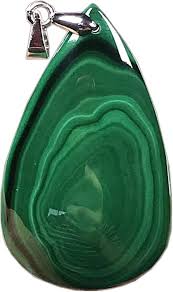 Pendentif en Chrysocolle et Malachite - Porte Bonheur Naturel