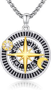 Pendentif Boussole en Argent Sterling - Élégance et Signification