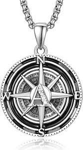 Pendentif Boussole en Argent Sterling - Un Cadeau Inoubliable