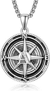 Pendentif Boussole en Argent Sterling - Un Cadeau Inoubliable