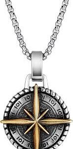 Pendentif Boussole en Inoxydable - Élégance et Orientation