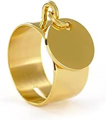 Bague Femme Médaille Charms Personnalisée - Élégance et Personnalisation