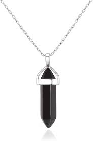Collier Pendentif Onyx en Boîte Cadeau - Élégance et Mystère