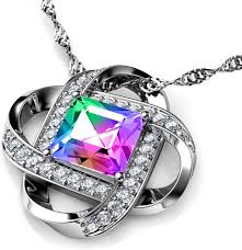 Pendentif Arc En Ciel Swarovski en Argent Sterling : Éclat et Élégance