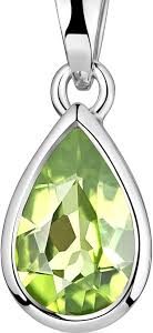 Pendentif en Péridot Argent Goutte - Élégance et Éclat