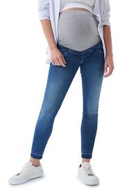 Salsa Maternity Caprihose Couleur Moyenne - Le Jean de Maternité Idéal