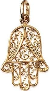 Pendentif Fatma Plaqué Filigrane - Élégance et Protection