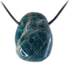 Pendentif Apatite Bleue Pierre Trouée - Élégance et Énergie