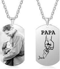 Collier Personnalisé Pendentif d'Anniversaire pour Papa