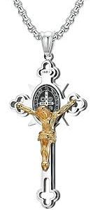 Pendentif Chrisme en Acier Inoxydable pour Noël et Thanksgiving