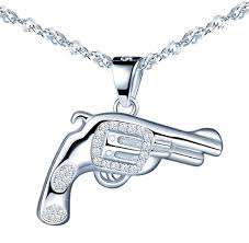 Pendentif Pistolet Brillants - Un Bijou Unique pour Saint Valentin